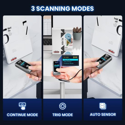 Leitor De Código Qr Eyoyo Com Display Lcd, Mini Leitor De C