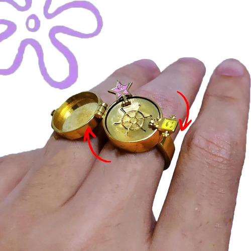 2 Anillos De Bob Esponja Para Mejores Amigos Bff Giratorio