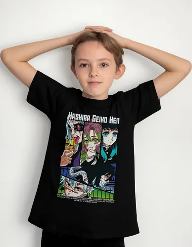 Polera Niño Estampada Dtf Demon Slayer 1063 Pilares Hashiras