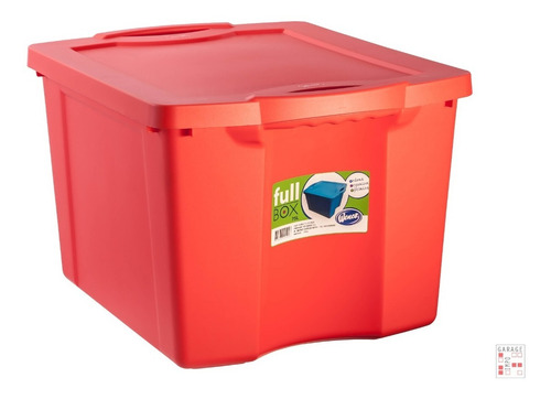 Caja Organizadora Plastico Rojo 75 Lts Wenco - Garageimpo