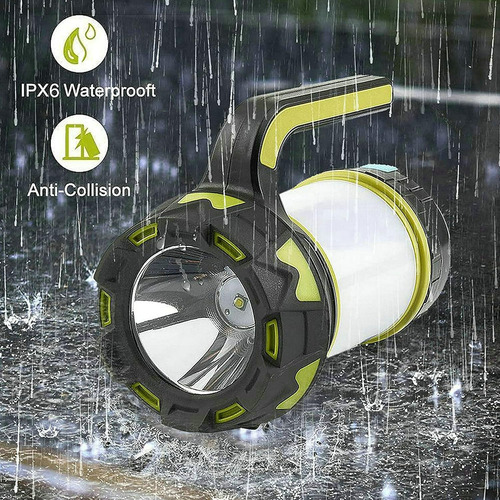 Linterna Led 1000 Lúmenes, 6 Modos, Ipx4, Power Bank
