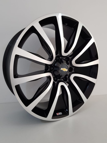 02 Rodas Chevrolet S10 High Country Aro18 6x139(2 Unid)+bico Cor Preto Com Diamantado