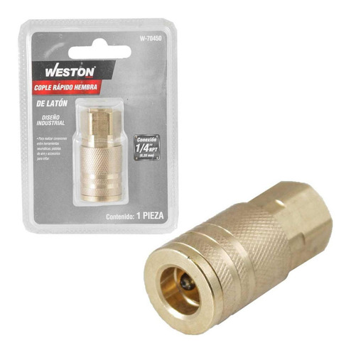  Cople De Laton Hembra 1/4'' Npt Industrial Weston W-70450