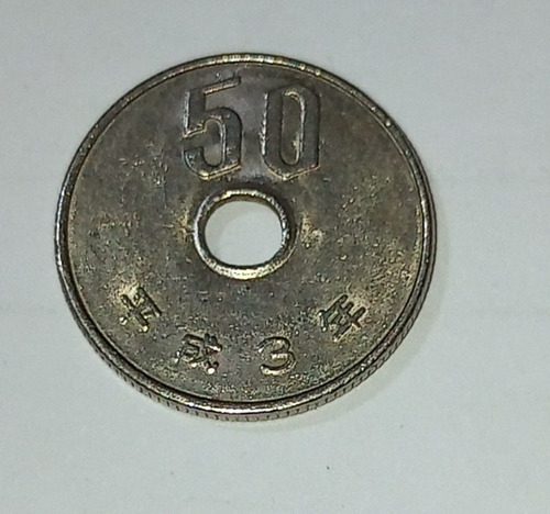 Moneda De 50 Yen Japon 1990-y3- Emp. Akihito X.f.