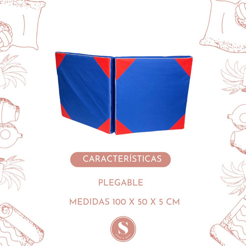 Imagen 2 de 10 de Colchoneta Ejercicios Con Manilla Plegable Lona Oxford