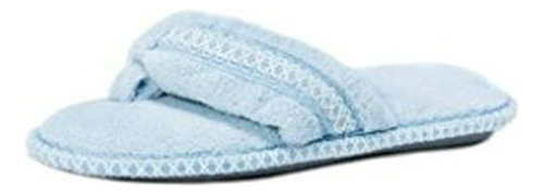 Muk Luks Womens Darlene Micro Chenille Thong Slippers