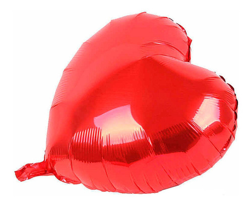 100 Balão Metalizado Coração Vermelho 45cm Decoração Noivado