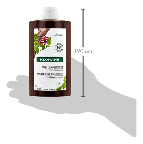 Shampoo Klorane Quinina en botella de 400mL por 1 unidad