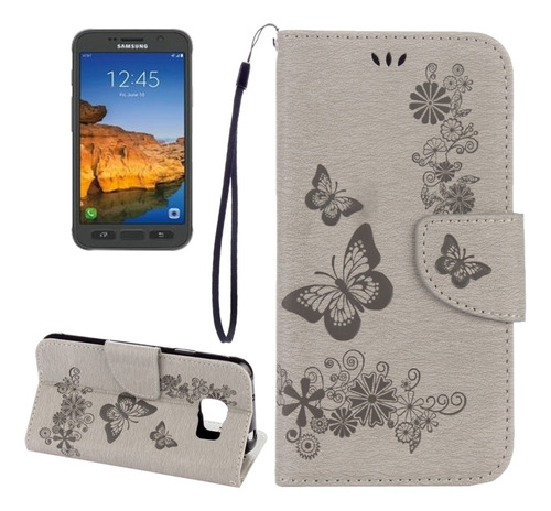 Funda De Poliuretano Para Galaxy S7 Active Pressed Flowers