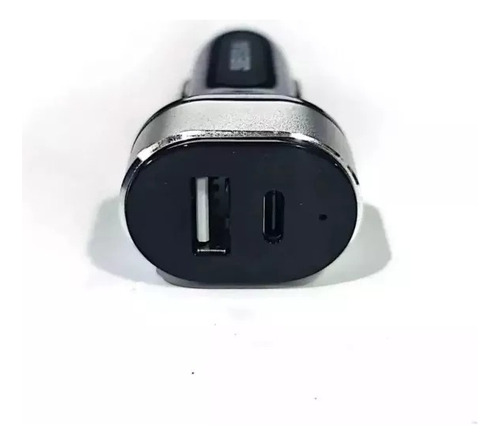 Cargador Tipo C + Usb Para Auto 12v Adaptador Rapido