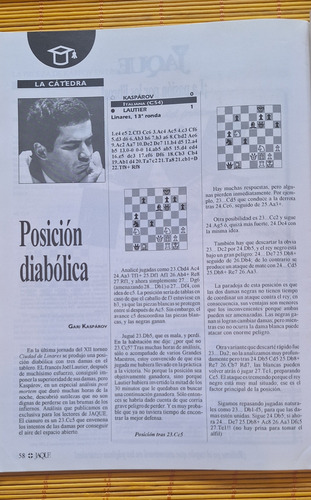 Ajedrez, Revista Jaque (1994) Karpov Ganador Linares