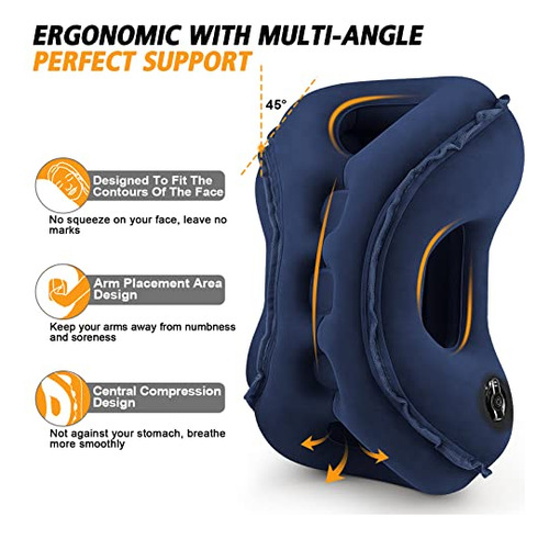Almohada Inflable De Viaje Multifuncional Para Cuello