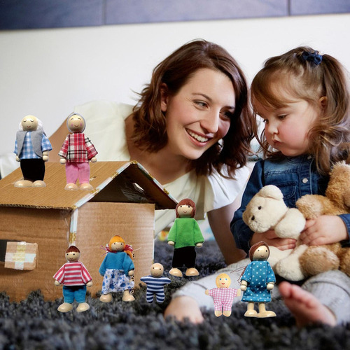 Miniaturas De Casas De Muñecas Figuras De Personas De Casas