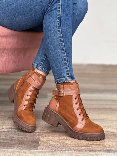 Botas Casual Para Dama En Sintético Tacón 5 1/2