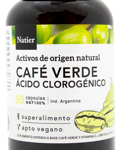 Natier Suplemento Café Verde Adelgazante Control Peso X 50c