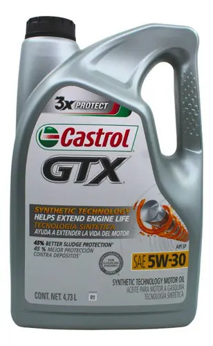 Aceite Castrol Gtx 5w-30 4.73l Semi-sintético