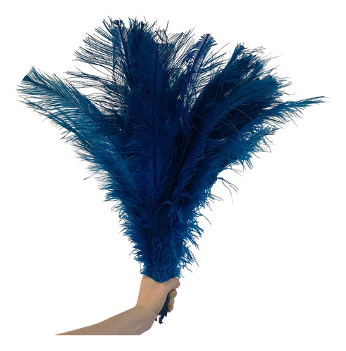 Penas De Avestruz Plumas Coloridas Decoração E Artesanato Cor Azul-turquesa