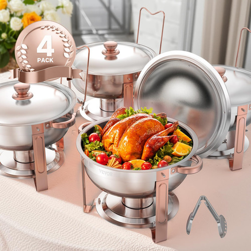 Juego De Platos Para Buffet, De Acero Inoxidable, Vevor, 5 L
