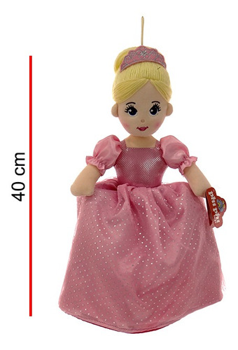 Imagen 4 de 4 de Peluche Increible! Muñeca Reversible 2 En 1 / 40 Cm.