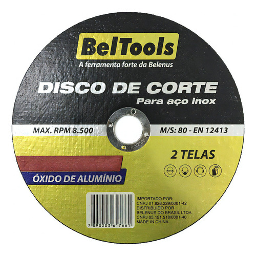Disco De Corte 4.1/2 Para Aço Inox Beltools - 10 Unidades