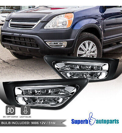 Fits 2002-2004 Honda Cr-v Crv Bumper Fog Lights W/ Switc Aai