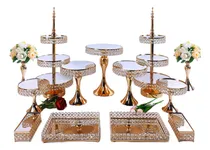 Comprar Juego De Soportes De Metal Para Pasteles Y Postres, 13 Pzs