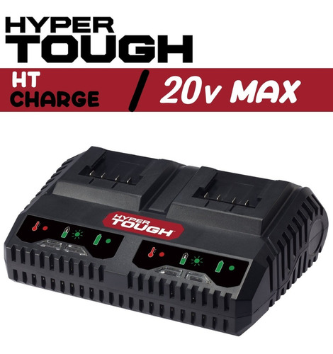 Cargador Doble Rapido De Bateria Litio 20v Max Hyper Tough