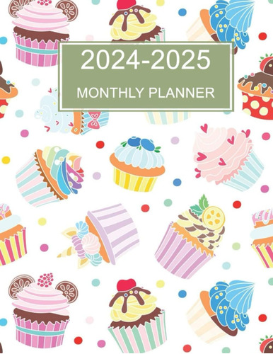 Libro: Monthly Planner: Cupcake With Holidays And Inspiratio