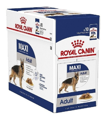 10 Uni Pouch Royal Canin Maxi Adulto X 140 G Envio Caba 