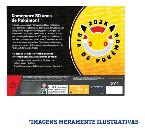 Box Coleção Dia De Pokémon 30 Anos 2026 - Pikachu - Tcg | Frete grátis