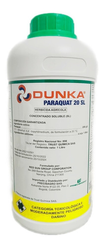 Dunka 1 Litro Herbicida Mismo Gramoxone Paraquat