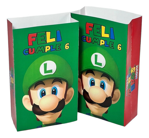 Bolsas Golosineras Personalizadas X 10 Luigi