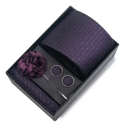 Corbata De Boda, Corbata + Boutonniere + Pañuelo + Gemelos