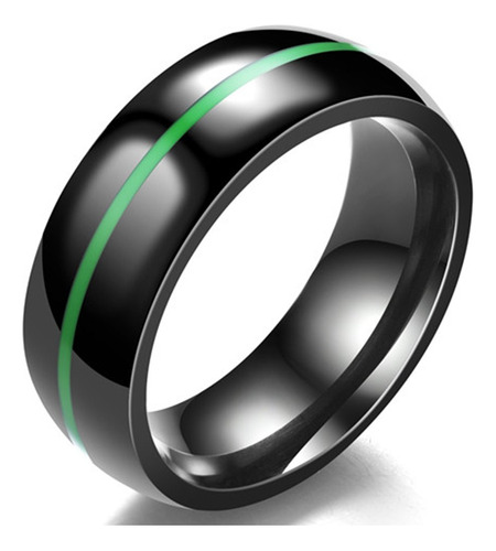 Anillo De Boda Liso Negro Clásico De Acero Inoxidable De 0.