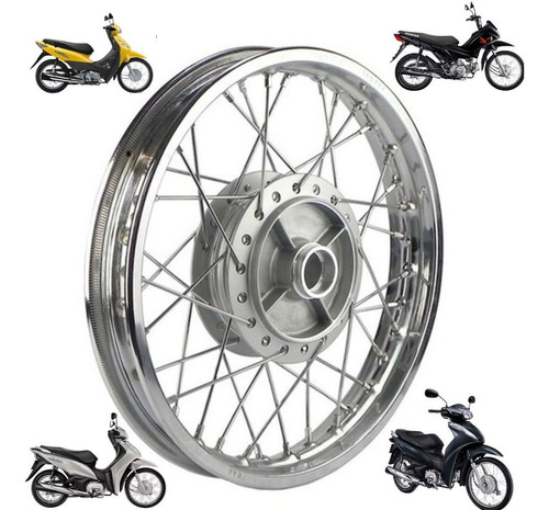 Roda Traseira Completa Biz 100 Biz 125 Pop 2005 Até 2017 Tds