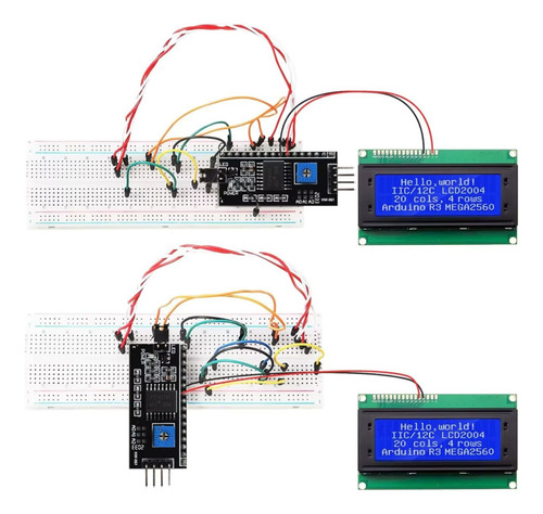 10 X Módulo Display 20x04 20x4 2004 Fundo Azul Modulo I2c Ar