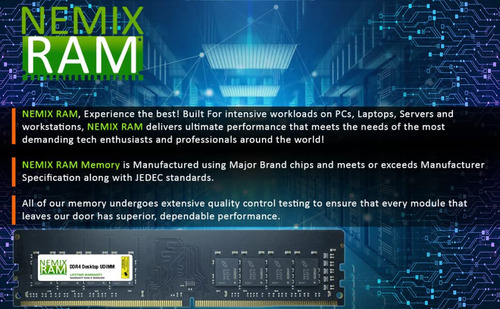 Nemix Ram 64gb 2x32gb Ddr4-2666 Pc4-21300 2rx8 Memoria Sin