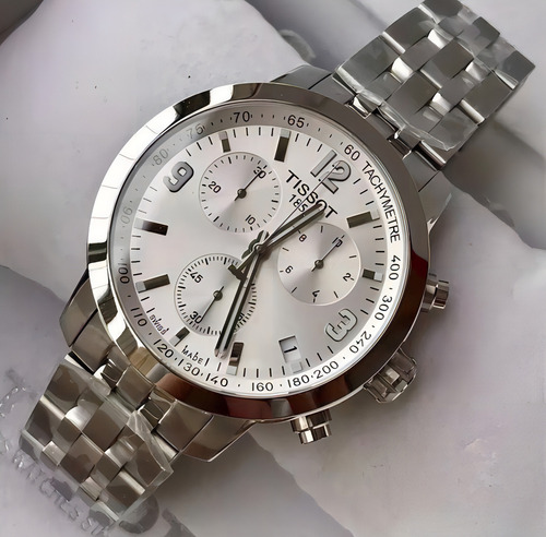 Relógio Tissot Prc200 T055.417.11.017.00 Branco Aço Cor Da Correia Prateado Cor Do Bisel Prateado Cor Do Fundo Prateado