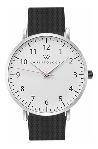 Reloj Mujer Wristology Sws003 Cuarzo Pulso Negro En Silicona