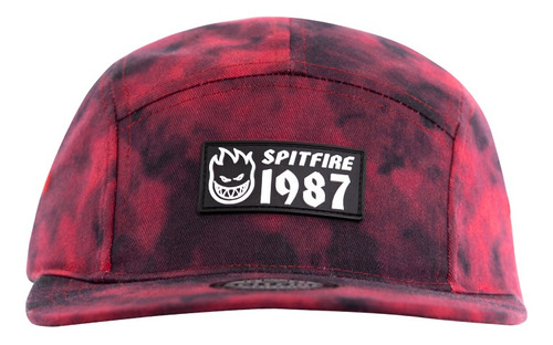 Gorro Strapback Spitfire Five Panel Tie Dye Rojo Negro