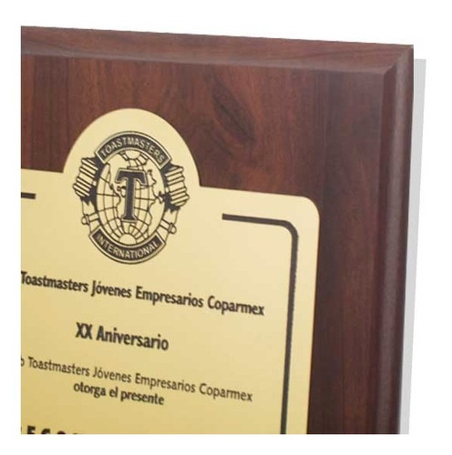Imagen 3 de 4 de Reconocimiento Con Placa 1/4 Carta, Grabado Con Laser