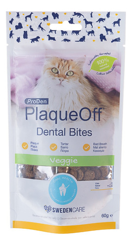 Snack Cuidado Dental Gatos 60 Grs (bites) - Plaque Off 