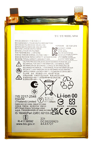 Batería Para Motorola Edge 30 Fusion Xt2234 Np44 100% Garant