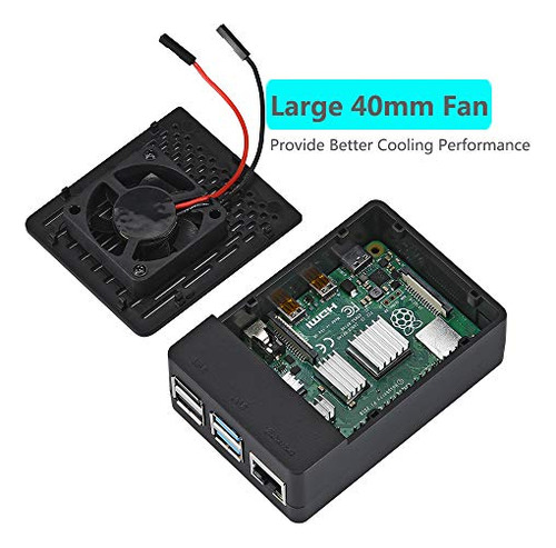 Funda Para Raspberry Pi 4, Iuniker Raspberry Pi 4 Fan Abs, C