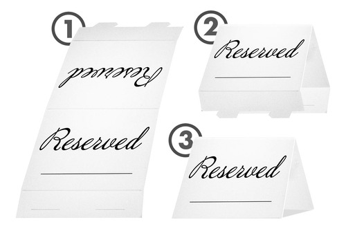 Reservado Mesa Senales. 20-pack. 5.5 X 4 X 1.7 , L, Negro,