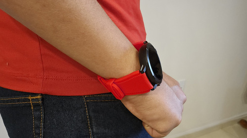 Correa Deportiva Texturizada Para Smartwatch Colmi C81 Rojo 2.2 Cm