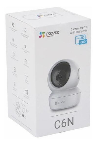 Câmera Wifi Ezviz Hikvision C6n Ir 2mp Gira 360° Via Celular