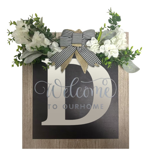 Corona Decorativa Para Puerta De Entrada Con Apellido S, Que