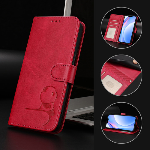 Funda Tipo Cartera Con Temática De Panda Para Cubot Note 40/p50/a10/a20/a30/max 5, Cierre Magnético, 3 Ranuras Para Tarjetas, A Prueba De Golpes