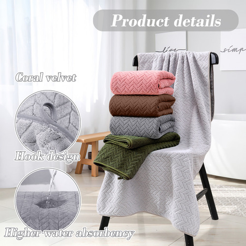 H Y 3pcs Juego De Toallas Baño Completo Grande 140*70cm